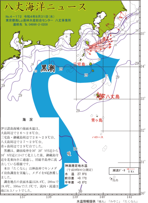 2022年8月31日八丈海洋ニュース