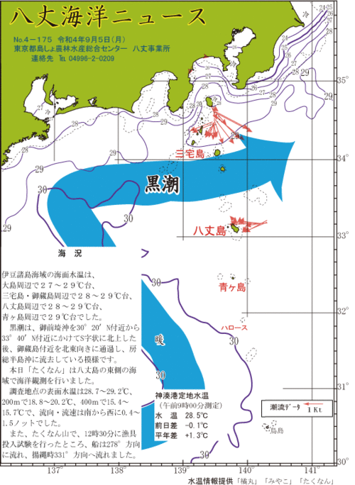 2022年9月5日八丈海洋ニュース