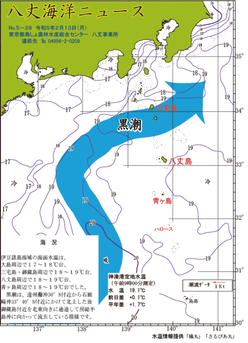 2023年2月13日八丈海洋ニュース