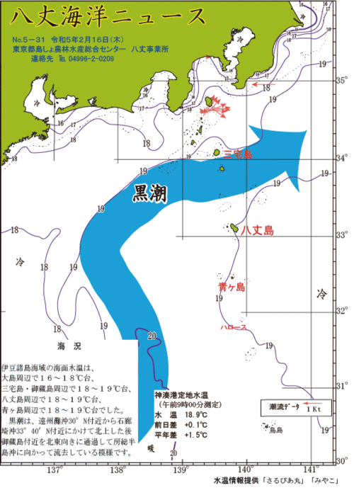 2023年2月16日八丈海洋ニュース