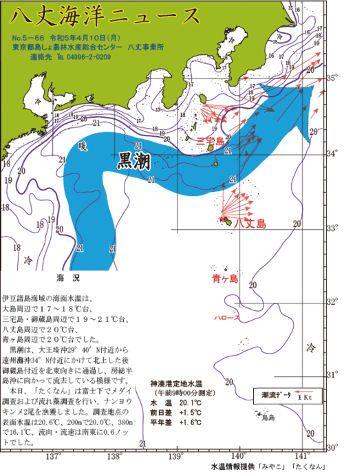 2023年4月10日八丈海洋ニュース