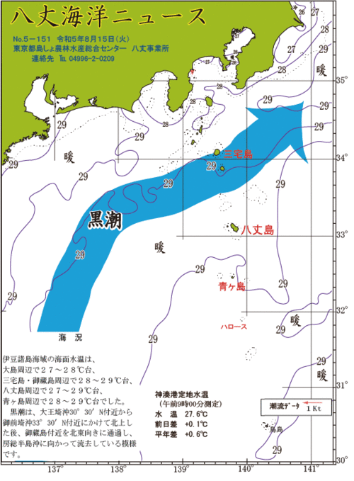 2023年8月15日八丈海洋ニュース