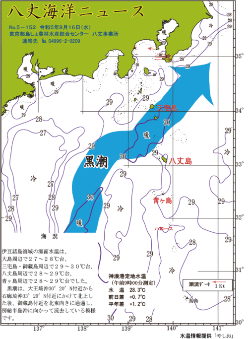2023年8月16日八丈海洋ニュース