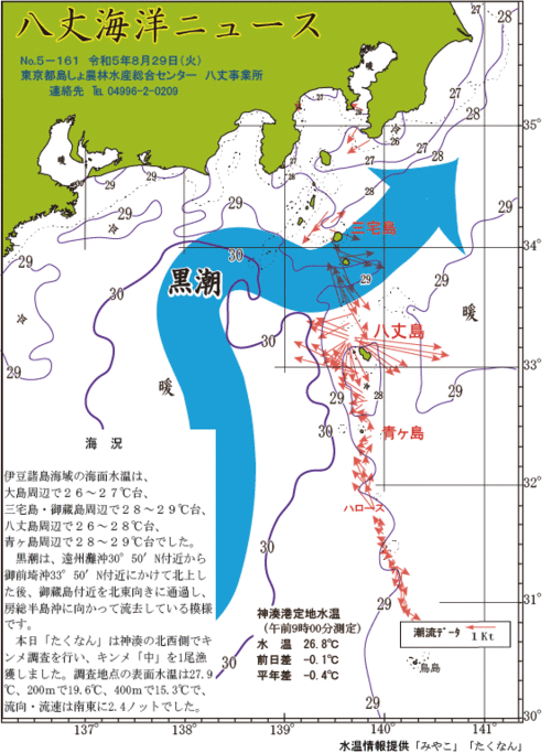 2023年8月29日八丈海洋ニュース