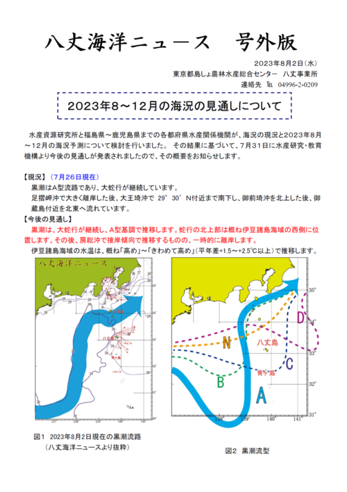 2023年8月2日八丈海洋ニュース号外版