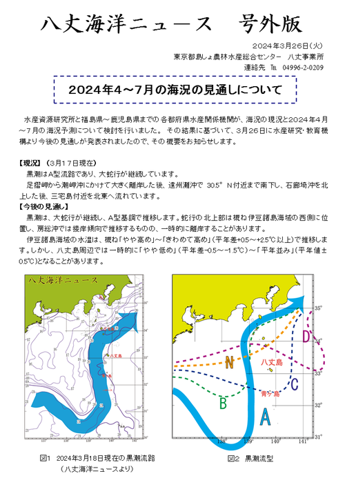 2024年3月26日八丈海洋ニュース号外版