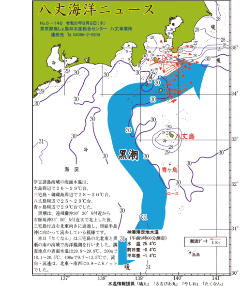 2024年8月8日八丈海洋ニュース