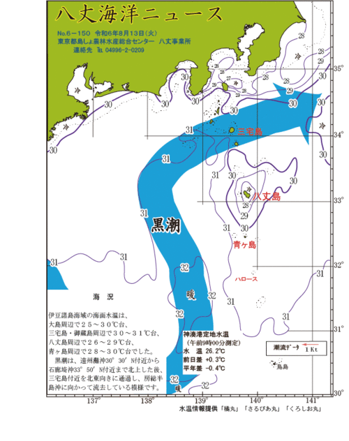 2024年8月13日八丈海洋ニュース