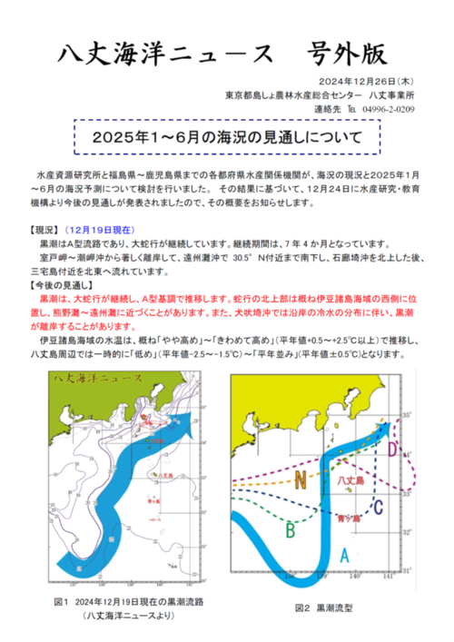 2024年12月26日八丈海洋ニュース号外版