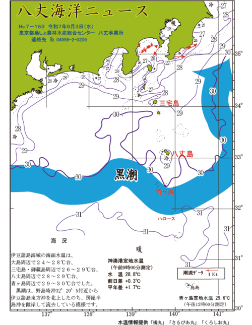 2025年9月3日八丈海洋ニュース