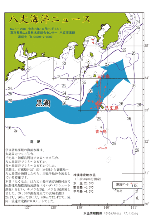 2026年10月29日画像：八丈海洋ニュース