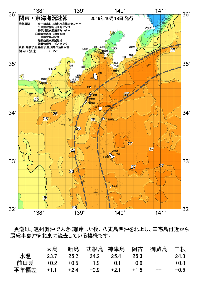 海の天気図2019年10月18日