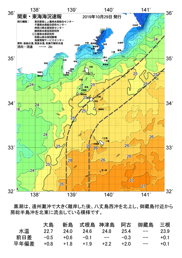 海の天気図2019年10月29日