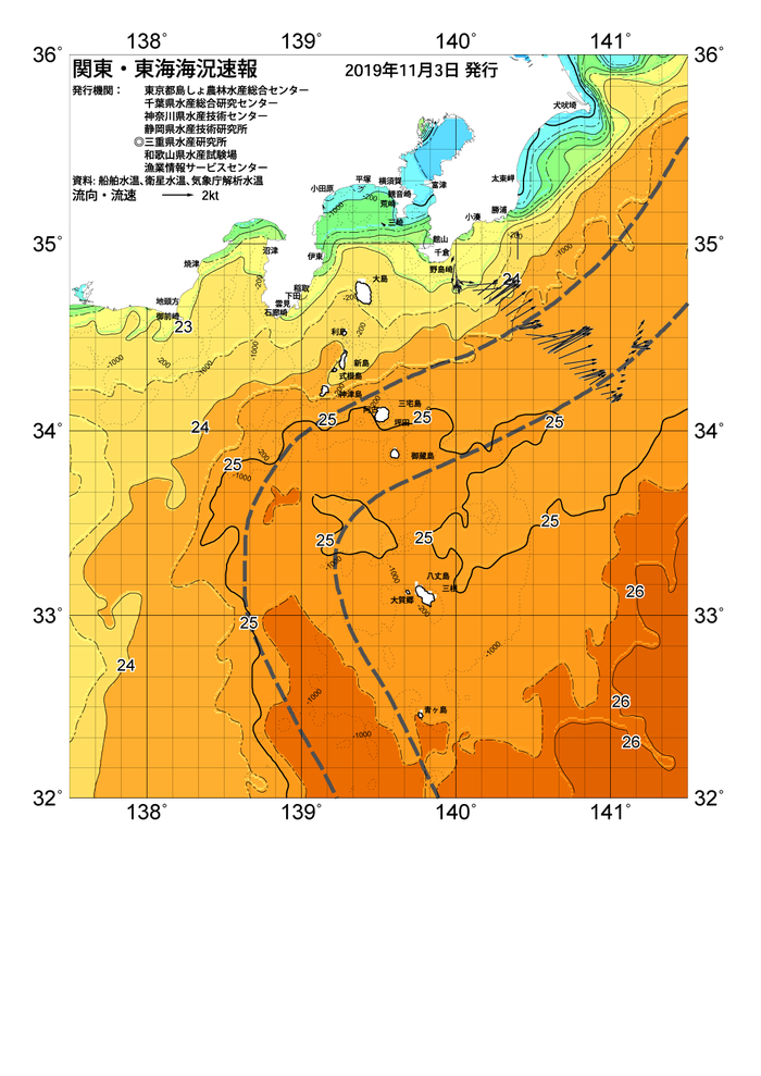 海の天気図2019年11月3日