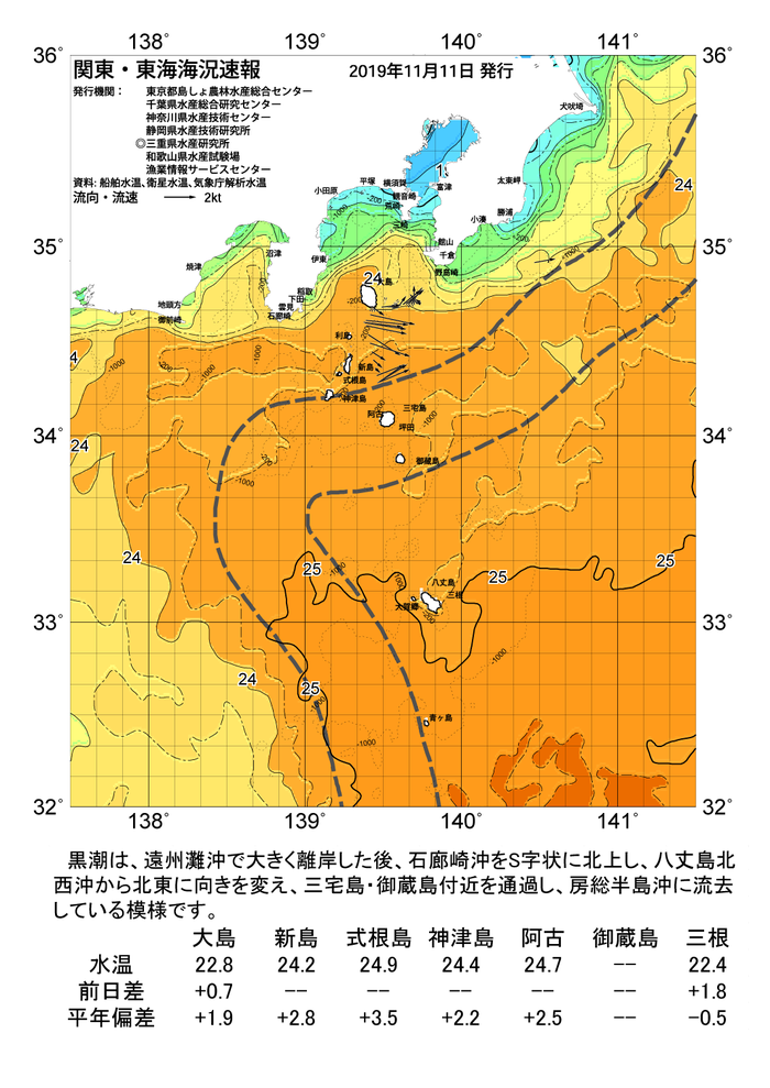 海の天気図2019年11月11日