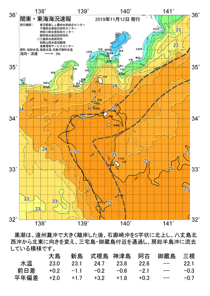 海の天気図2019年11月12日