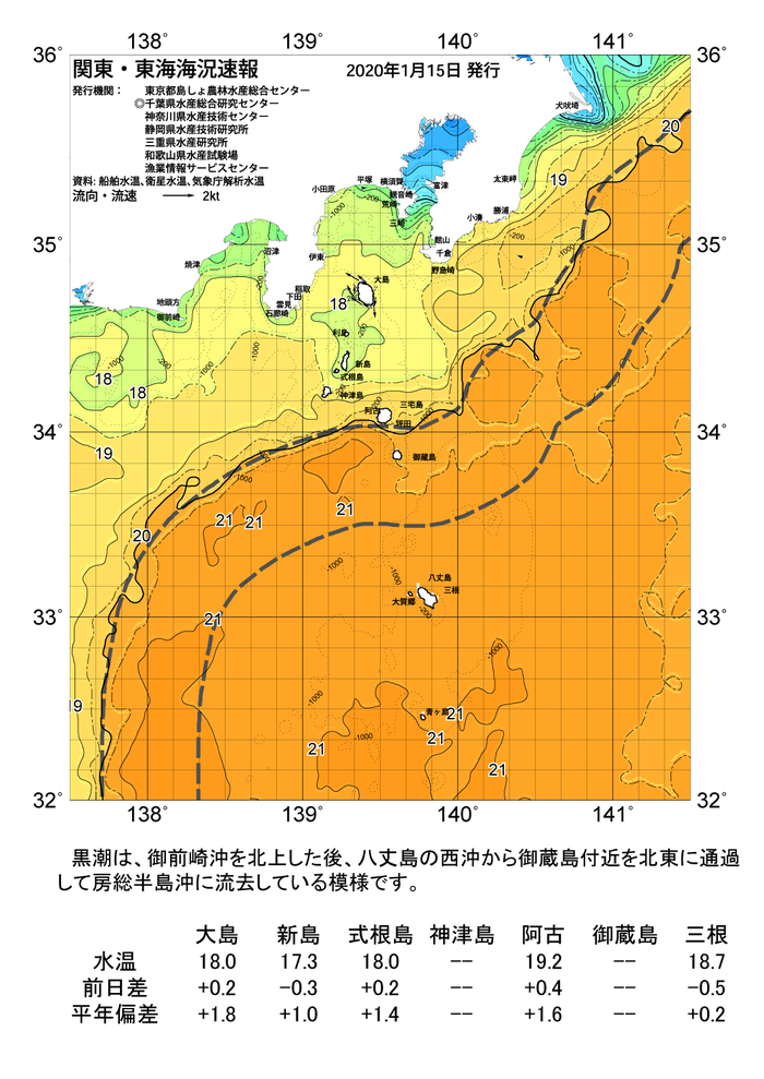 海の天気図2020年1月15日