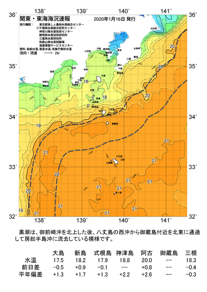 海の天気図2020年1月16日