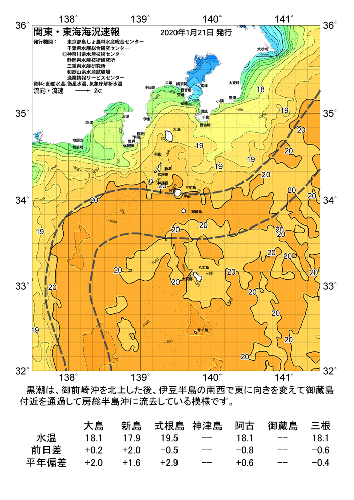 海の天気図2020年1月21日