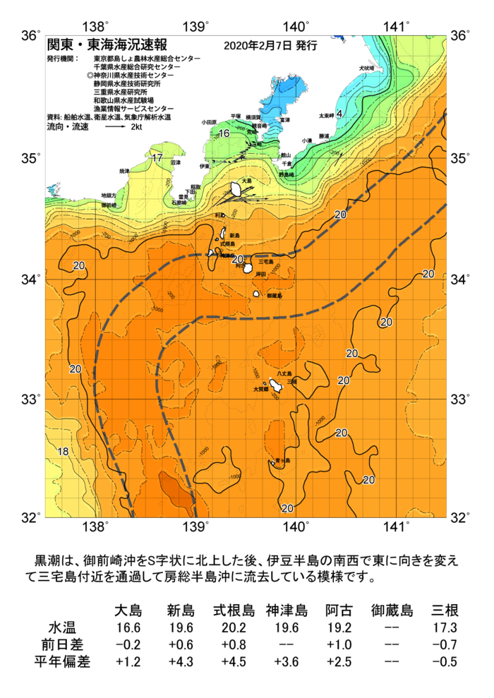 海の天気図2020年2月7日