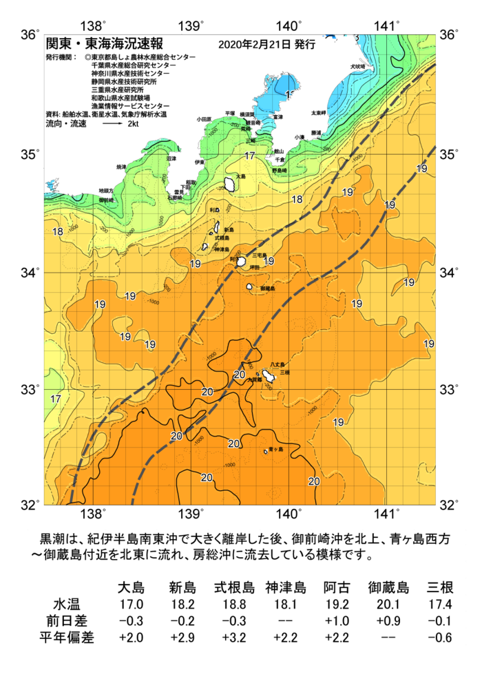 海の天気図2020年2月21日