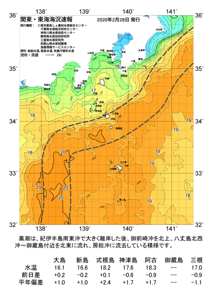 海の天気図2020年2月28日