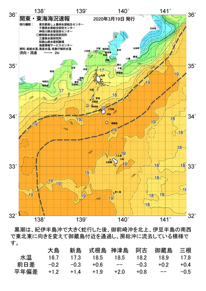 海の天気図2020年3月19日