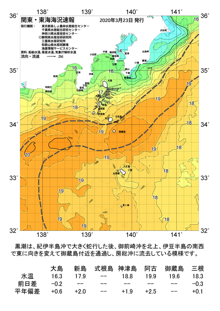 海の天気図2020年3月23日