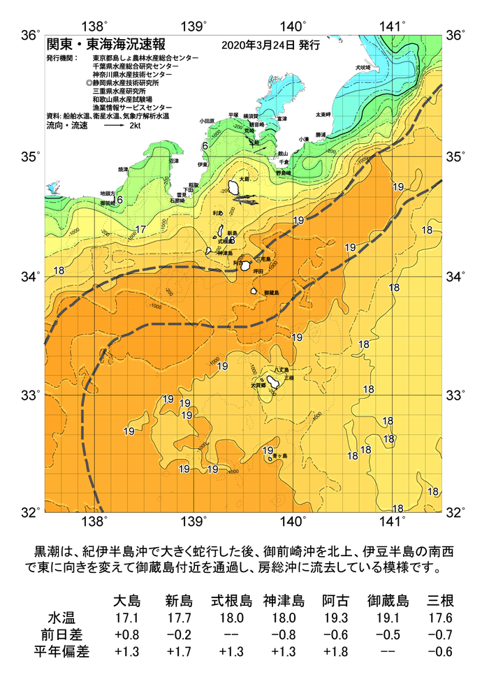 海の天気図2020年3月24日