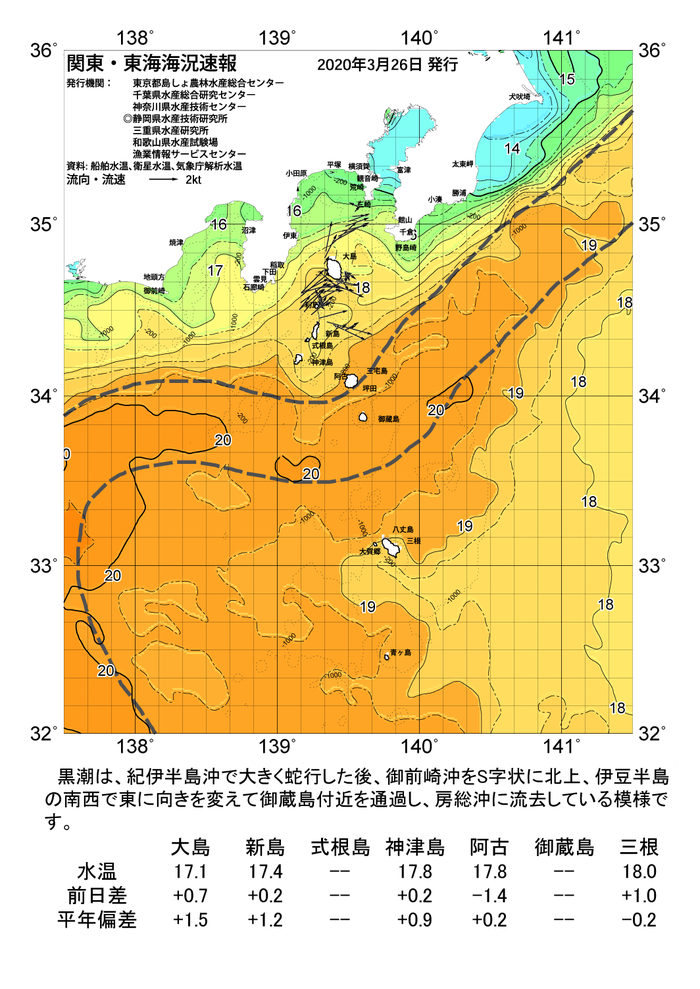 海の天気図2020年3月26日