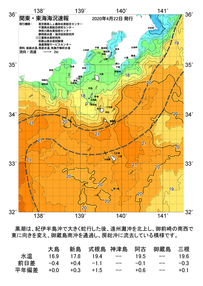 海の天気図2020年4月22日