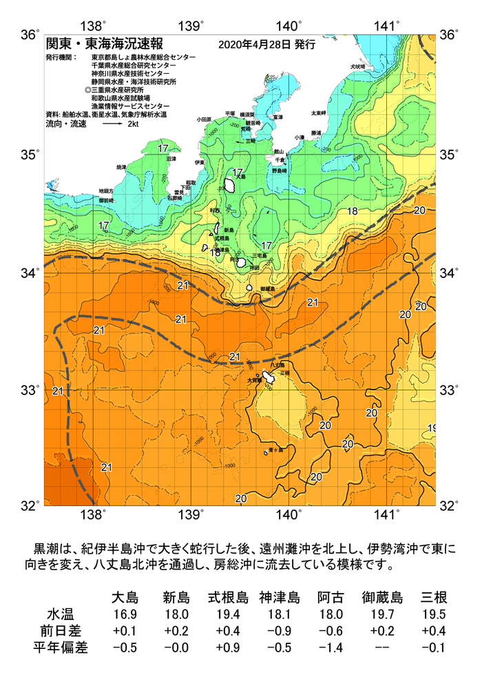 海の天気図2020年4月28日