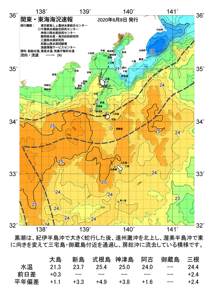 海の天気図2020年6月8日