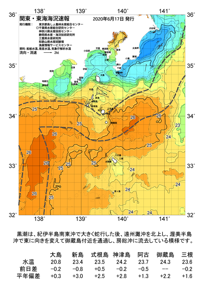 海の天気図2020年6月17日