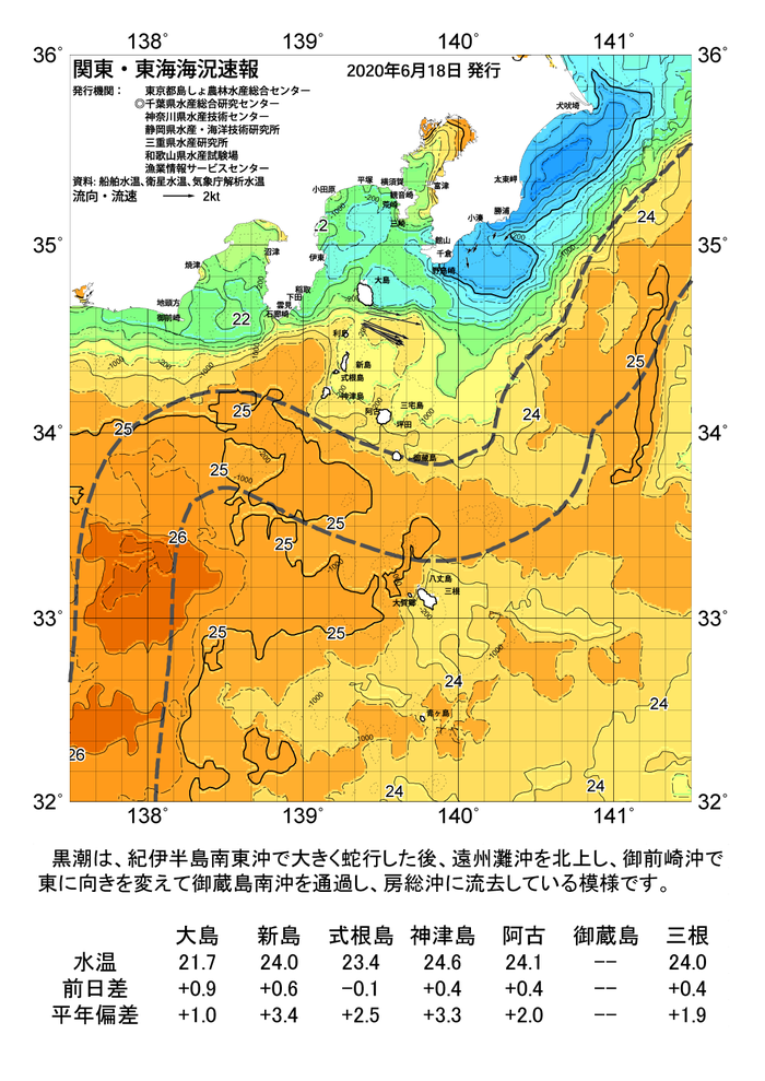 海の天気図2020年6月18日