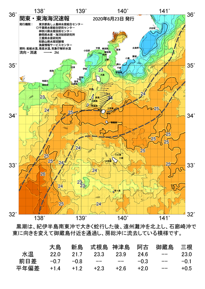 海の天気図2020年6月23日