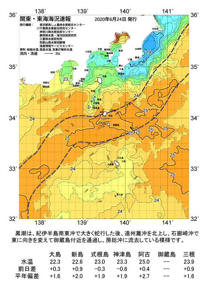 海の天気図2020年6月24日