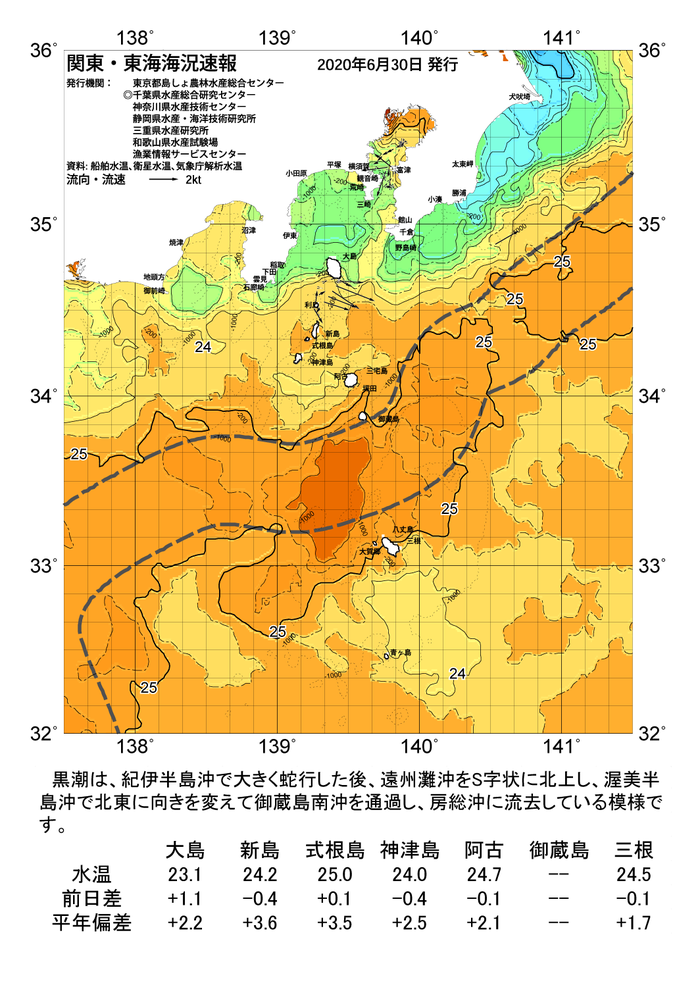 海の天気図2020年6月30日