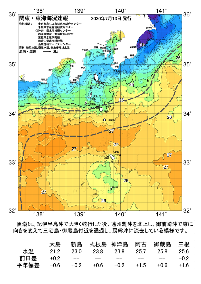 海の天気図2020年7月13日