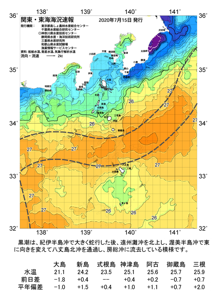 海の天気図2020年7月15日