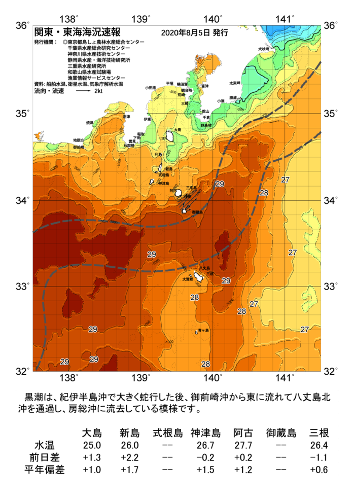 海の天気図2020年8月5日