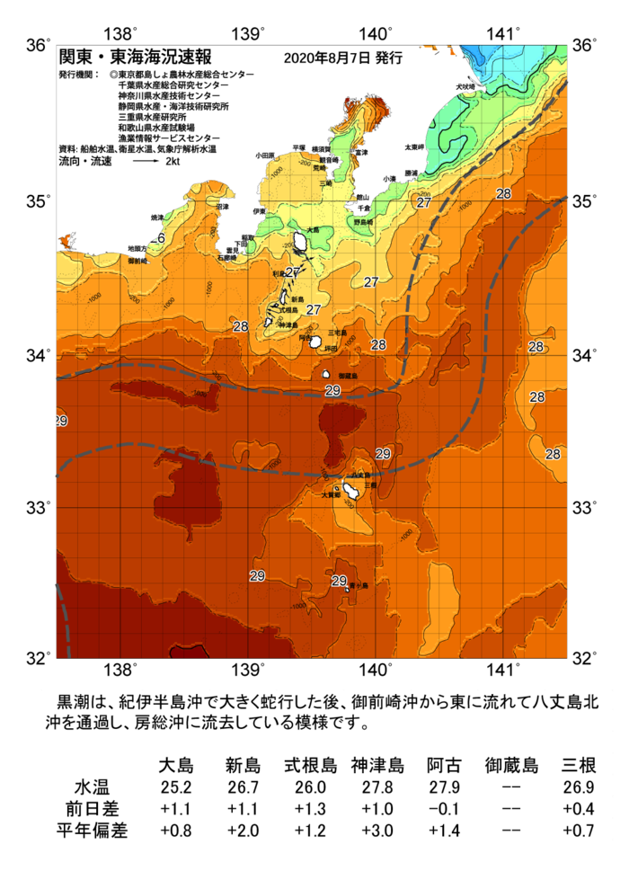 海の天気図2020年8月7日