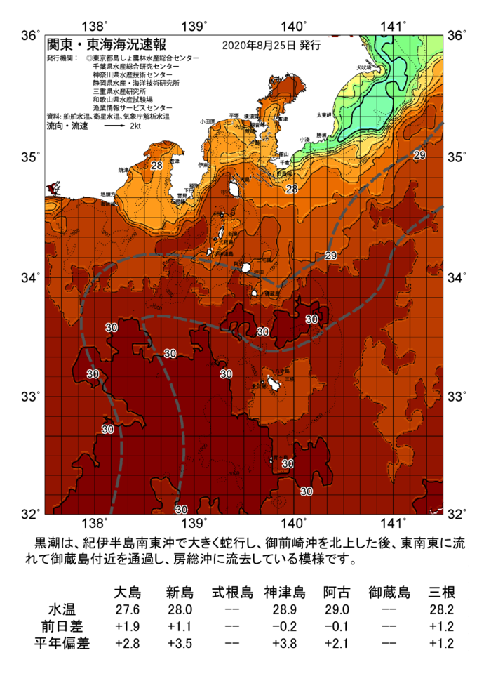 海の天気図2020年8月25日