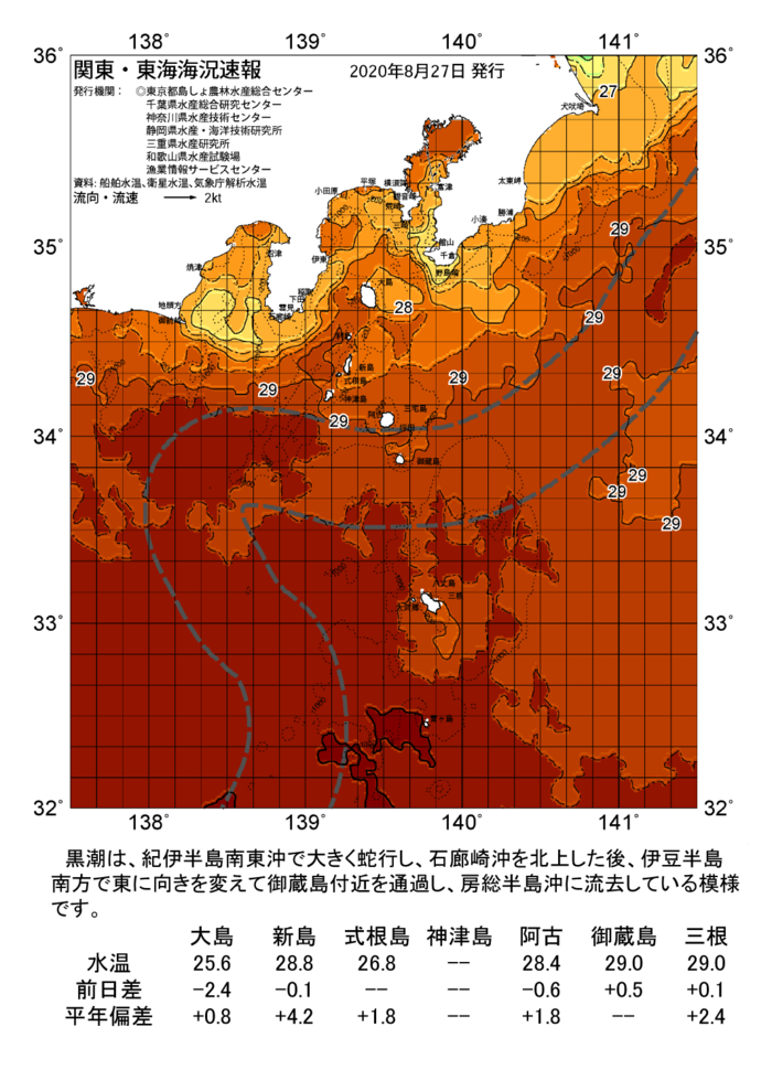 海の天気図2020年8月27日