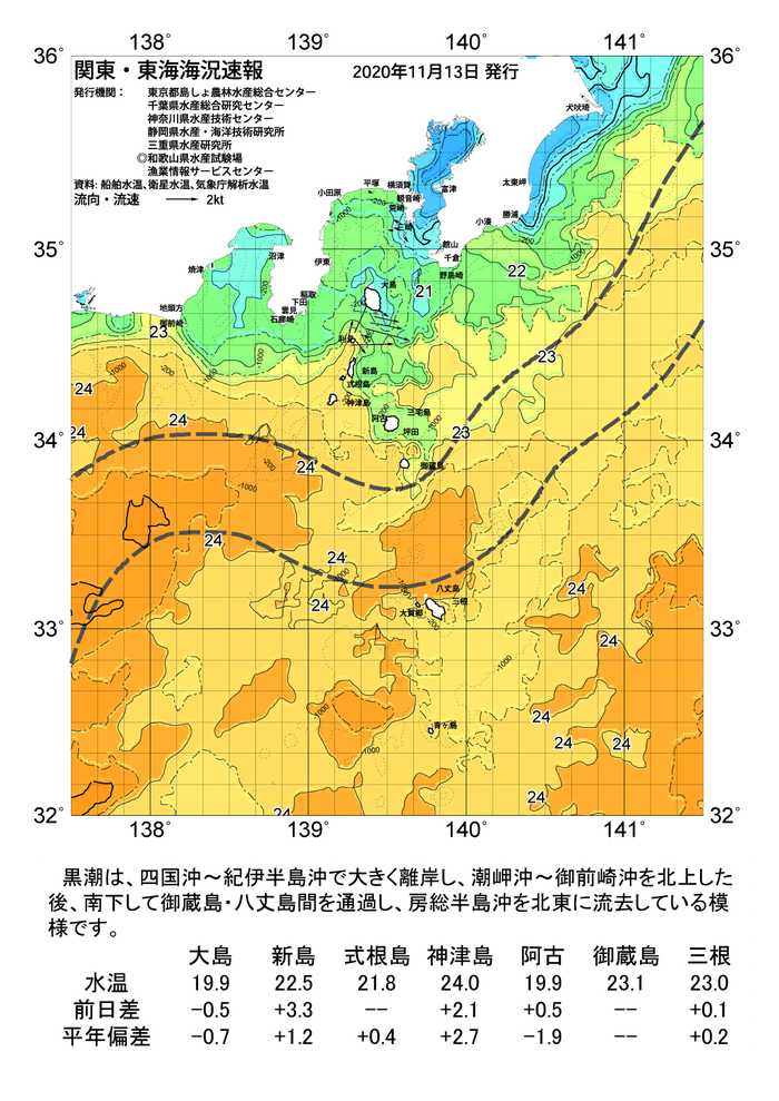 海の天気図2020年11月13日