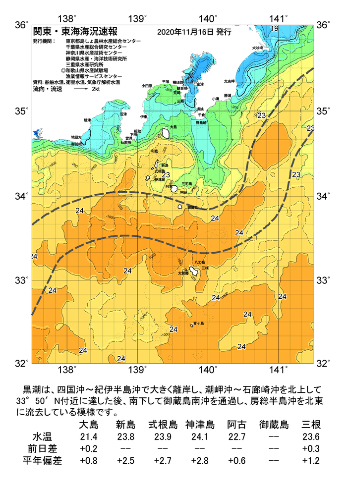 海の天気図2020年11月16日