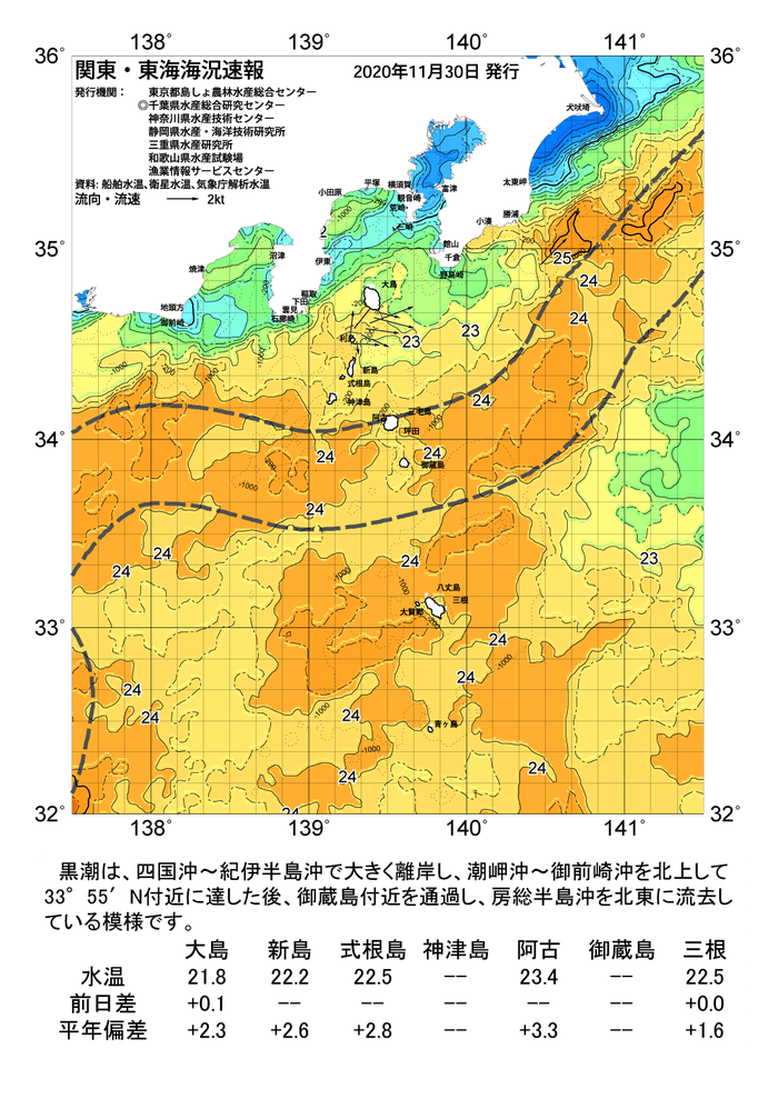 海の天気図2020年11月30日