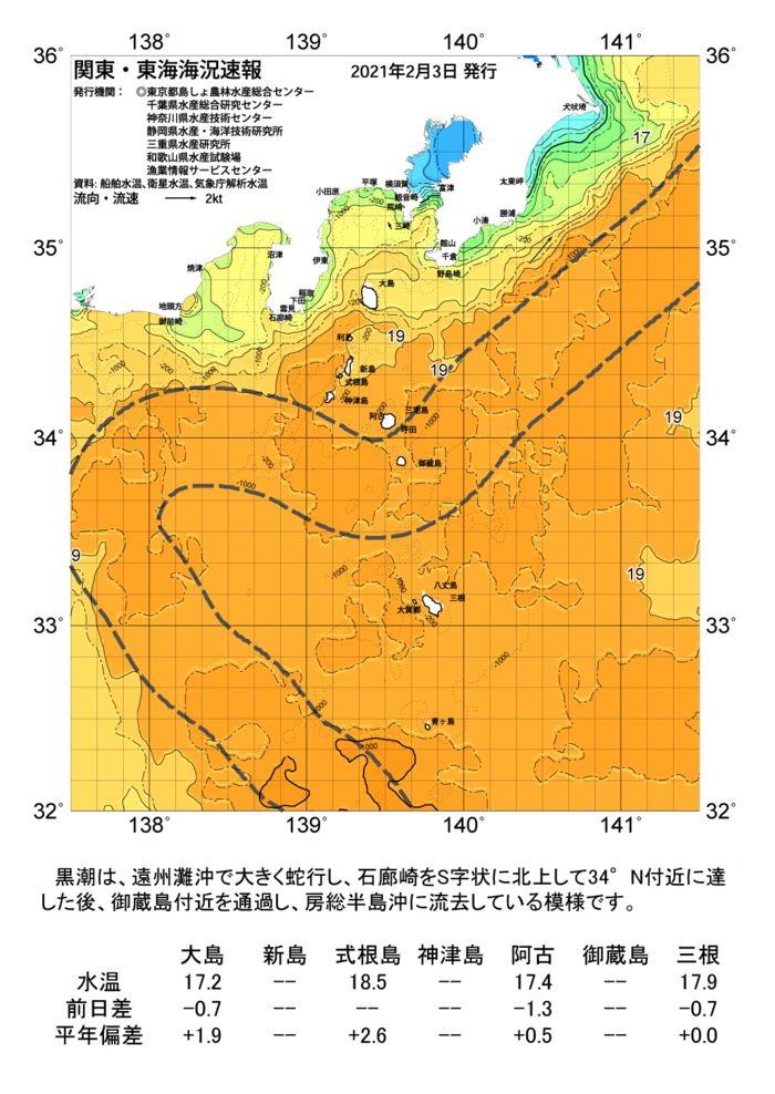 海の天気図2021年2月3日