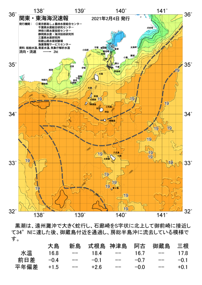 海の天気図2021年2月4日