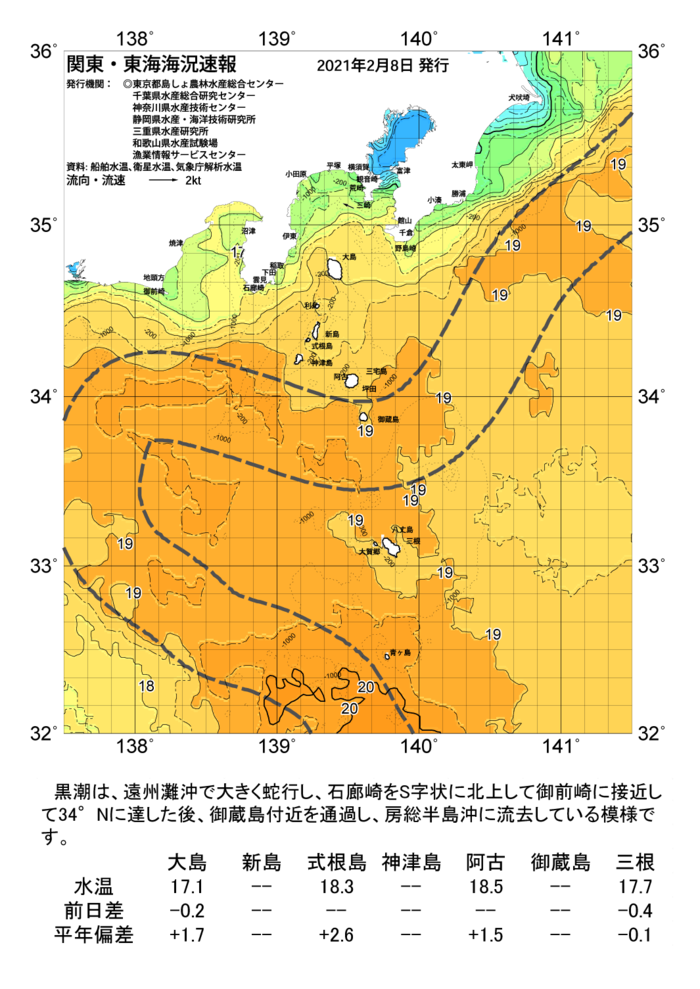 海の天気図2021年2月8日